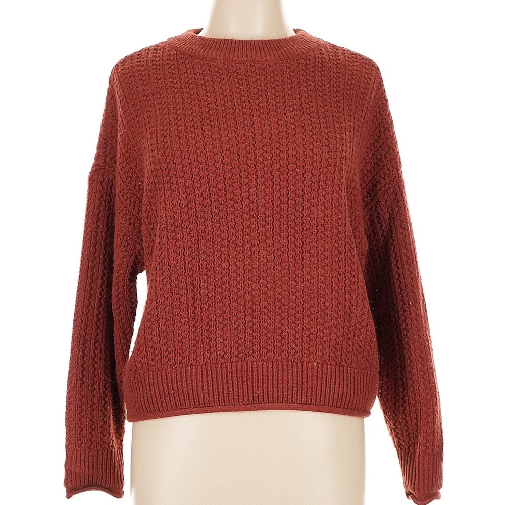 Universal Threads Burnt Orange Long-Sleeve Tunic with Crew Neck (Small)